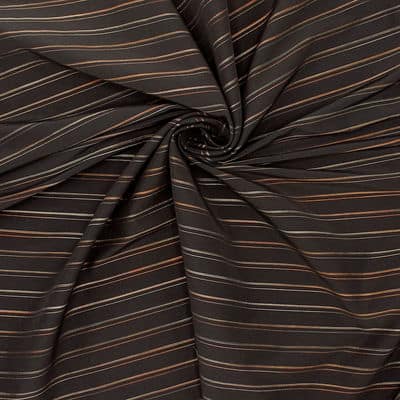 Striped apparel fabric - black