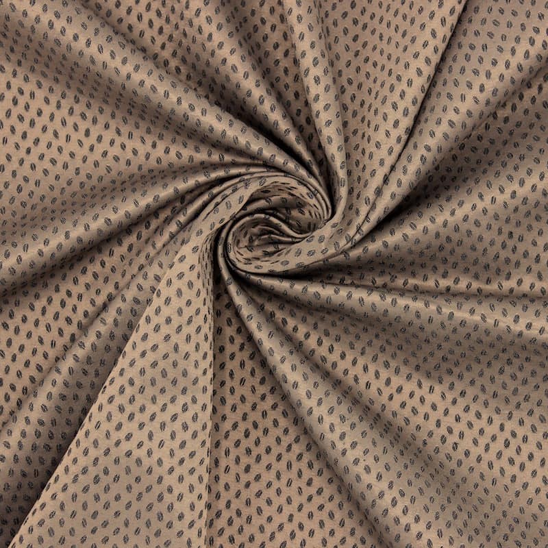 Tissu brun à petits motifs