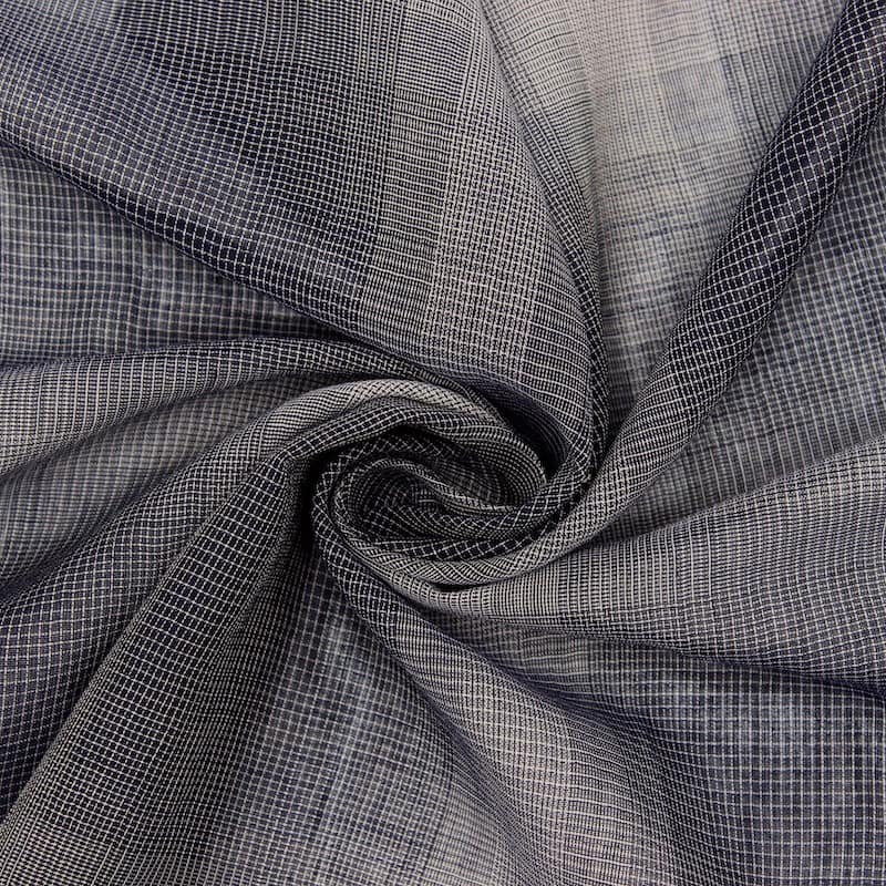 Checkerd cotton veil - grey