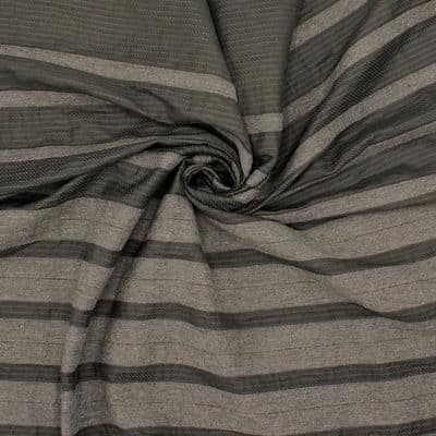 Striped apparel fabric - grey