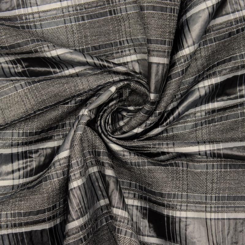 Checkerd apparel fabric - grey