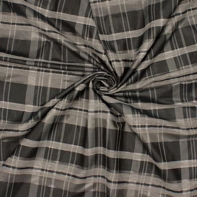 Checkerd fabric  - grey and black