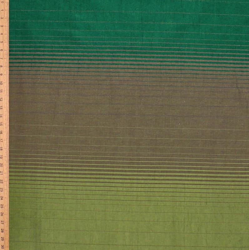 Striped polyester fabric - green