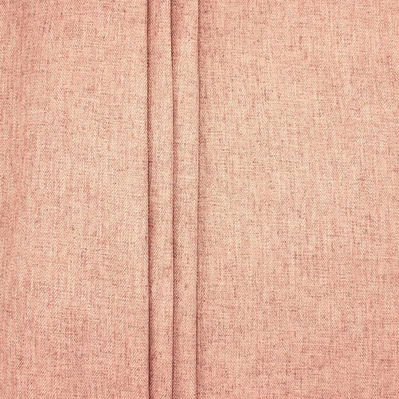 Double-sided fabric with linen aspect - old pink