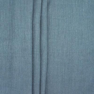 Double-sided fabric with linen aspect - denim blue