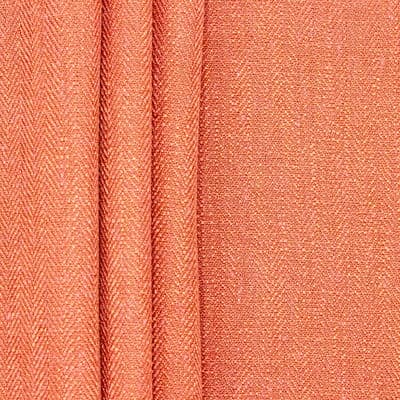 Double-sided fabric with linen aspect - coral