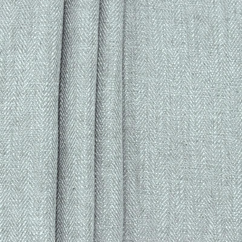 Double-sided fabric with linen aspect - grey