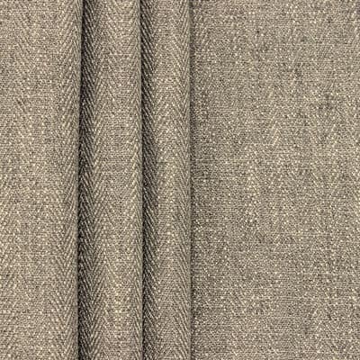 Double-sided fabric with linen aspect - taupe