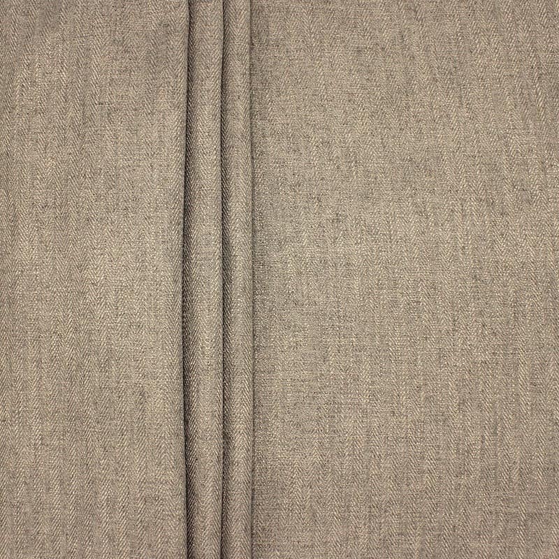 Double-sided fabric with linen aspect - taupe