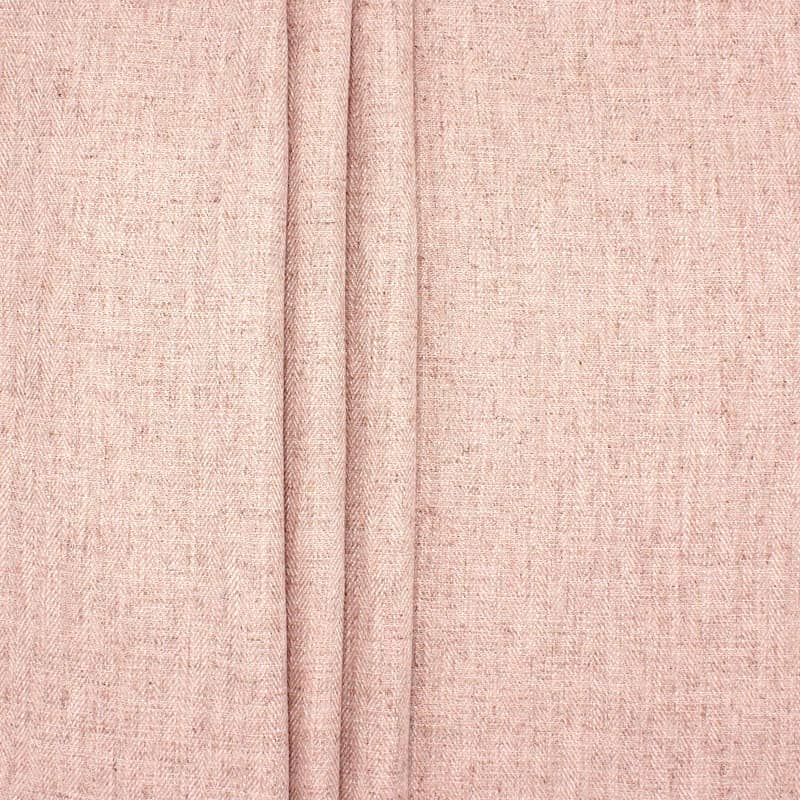 Double-sided fabric with linen aspect - pink