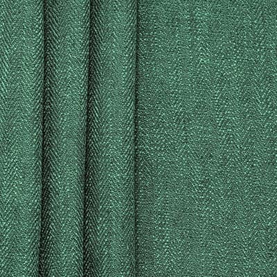 Double-sided fabric with linen aspect - bottle green