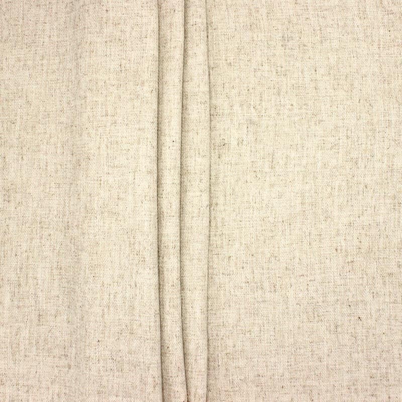 Double-sided fabric with linen aspect - ecru