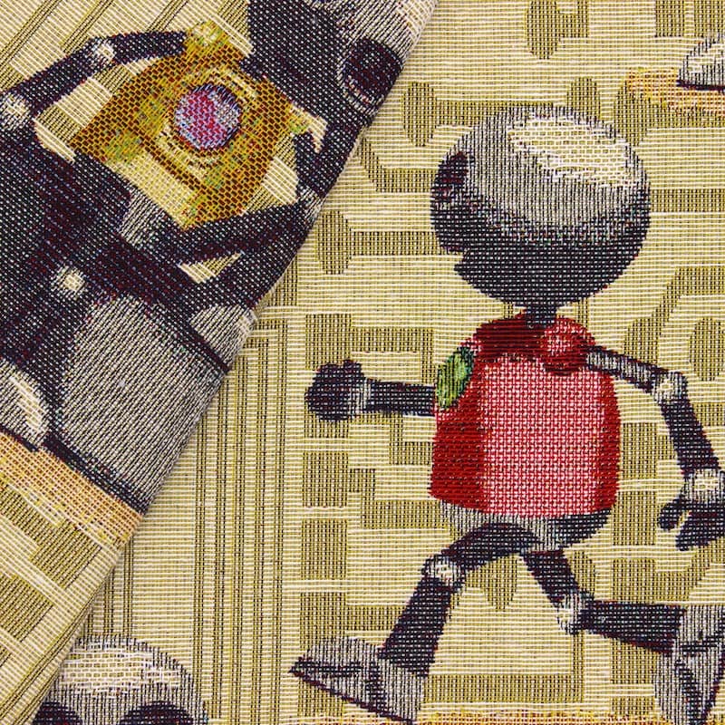 Goblin upholstery fabric with robot