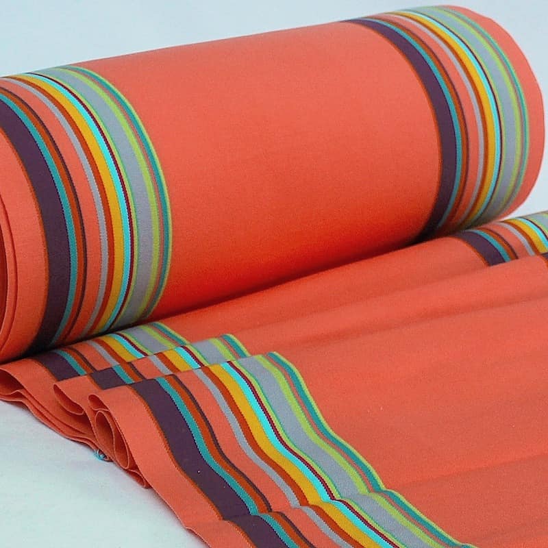Striped deckchair cloth in dralon - multicolored