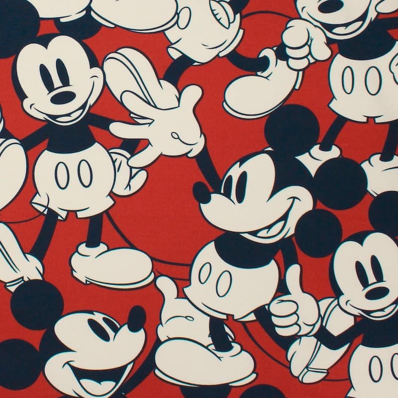 Upholstery fabric in cotton printed with Mickey