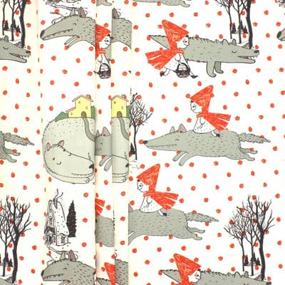 Upholstery printed with little red riding hood