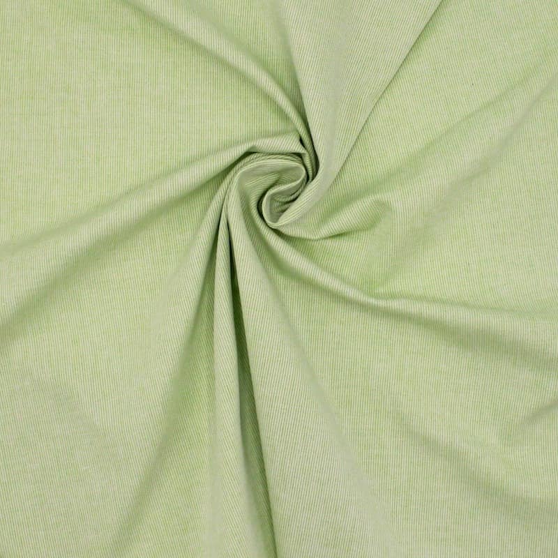 Cotton fabric with thin stripes - pistachio green