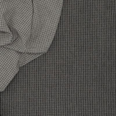 Double-sided jacquard fabric - black and white