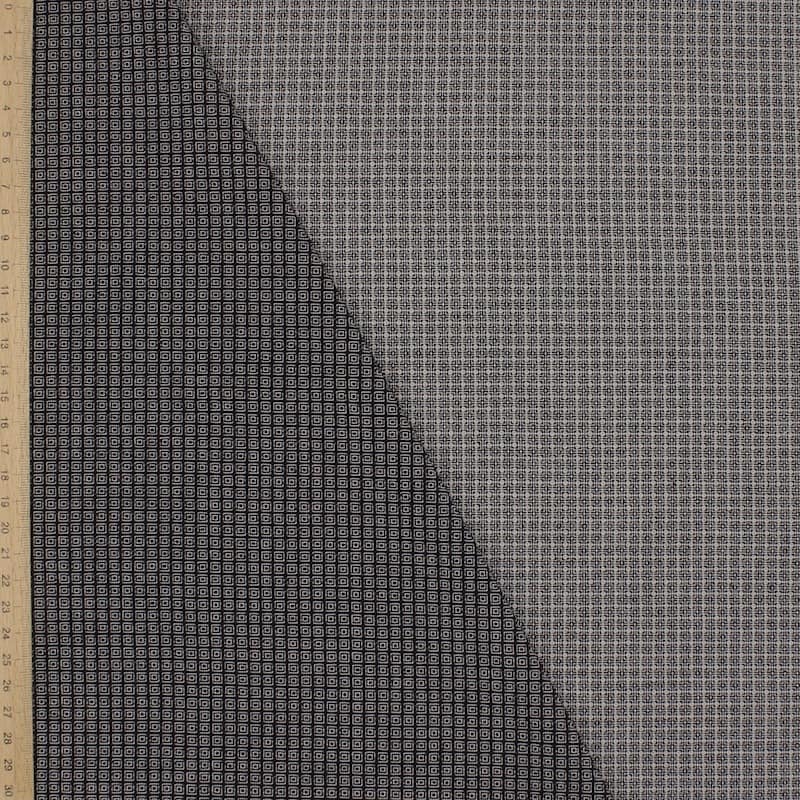 Double-sided jacquard fabric - black and white