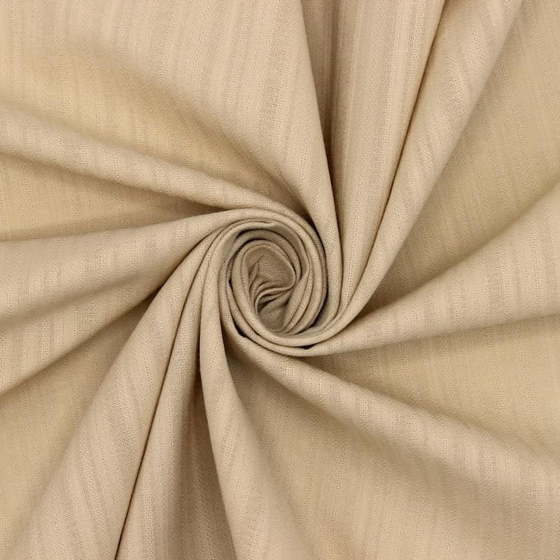 Striped jacquard fabric - beige