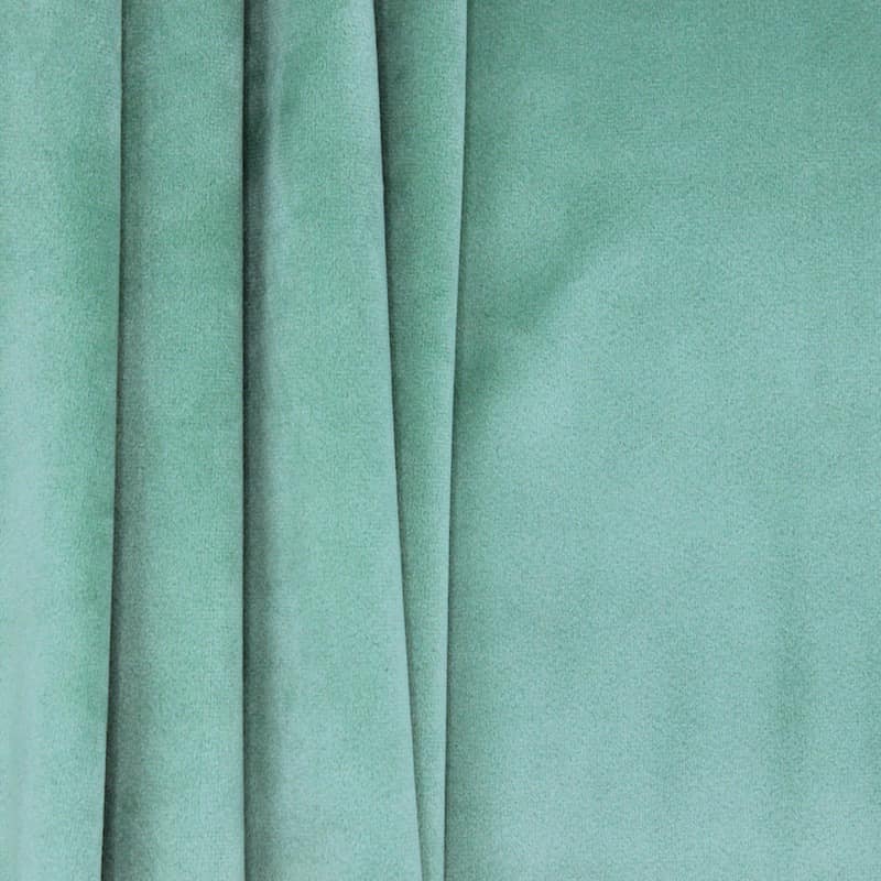 Tissu d'ameublement velours vert