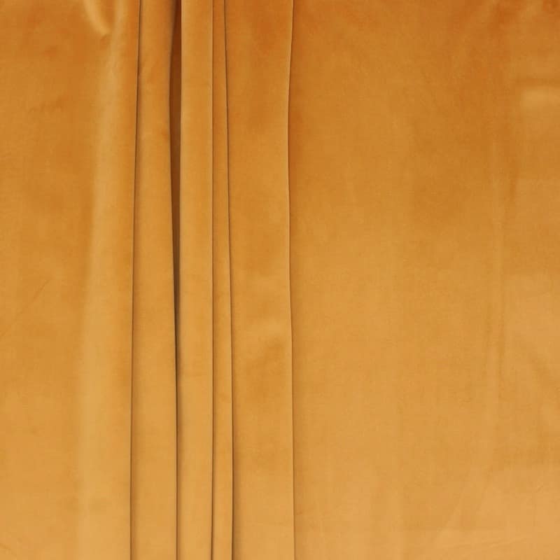 Velvet upholstery fabric - golden