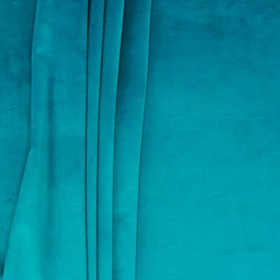 Fluweel meubelstof - eendblauw
