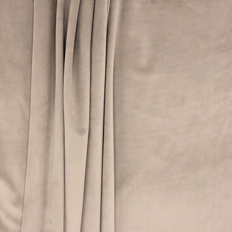 Velvet upholstery fabric - taupe