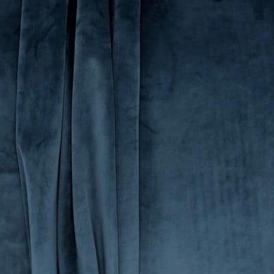 Tissu d'ameublement velours bleu nuit