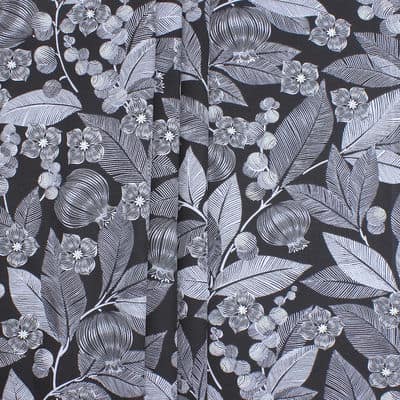 Upholstery fabric with foliage print