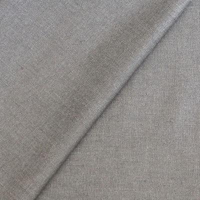 Tissu en coton enduit faux uni gris taupe