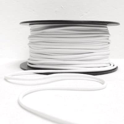 Corde /élastique noire et blanche de 4 mm de diam/ètre de type cordon de serrage  10M blanc