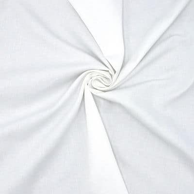 Tissu coton sergé blanc cassé