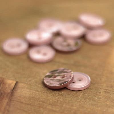 Round resin button  - old pink