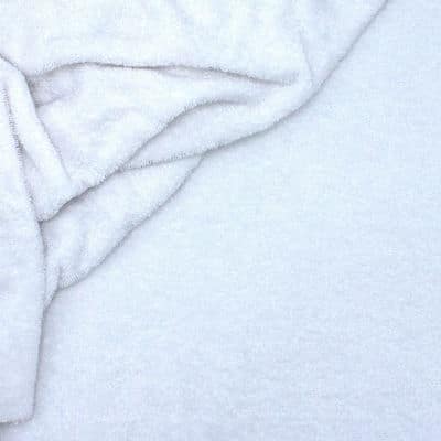 Tissu éponge hydrophile 100% coton blanc 