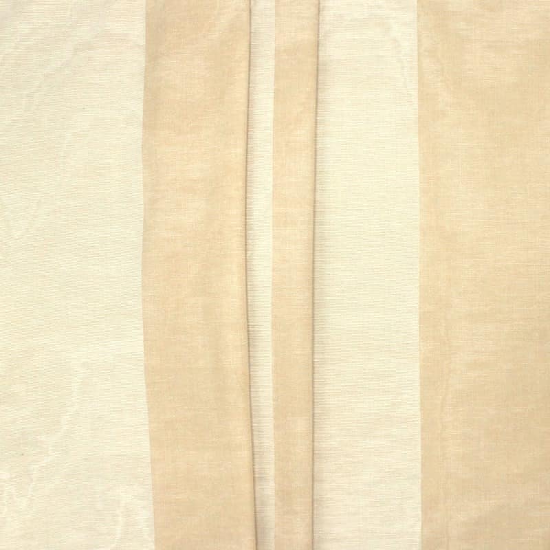 Thin jacquard fabric with Bisque pink stripes 