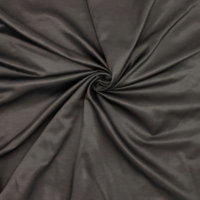 Tissu vestimentaire satiné brun 
