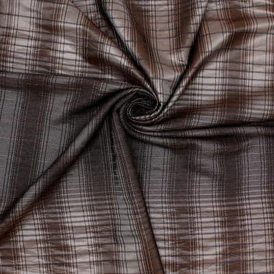 Checkered apparel fabric - brown