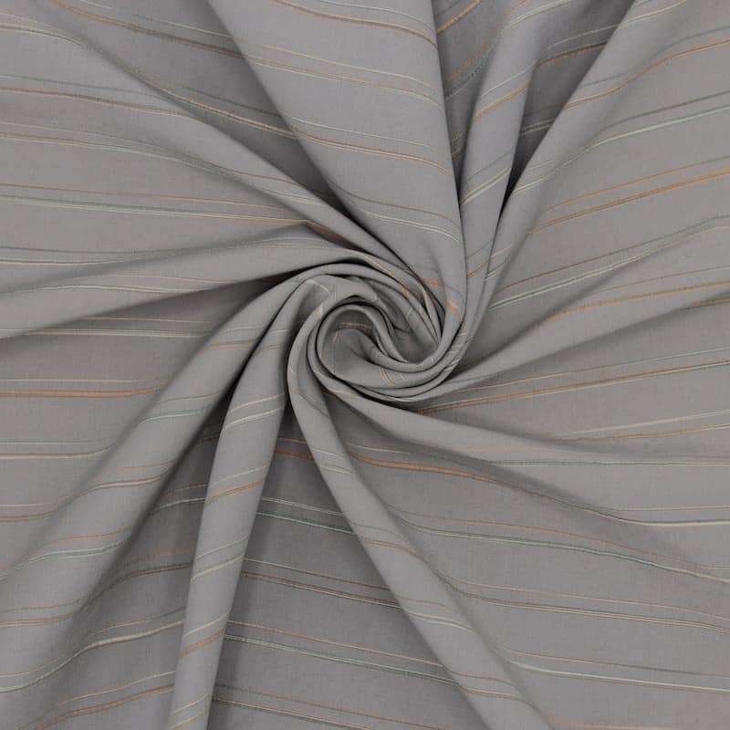 Striped apparel fabric - taupe