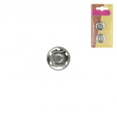 Snap button to sew - silver