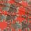 Fabric printed with flowers - red background