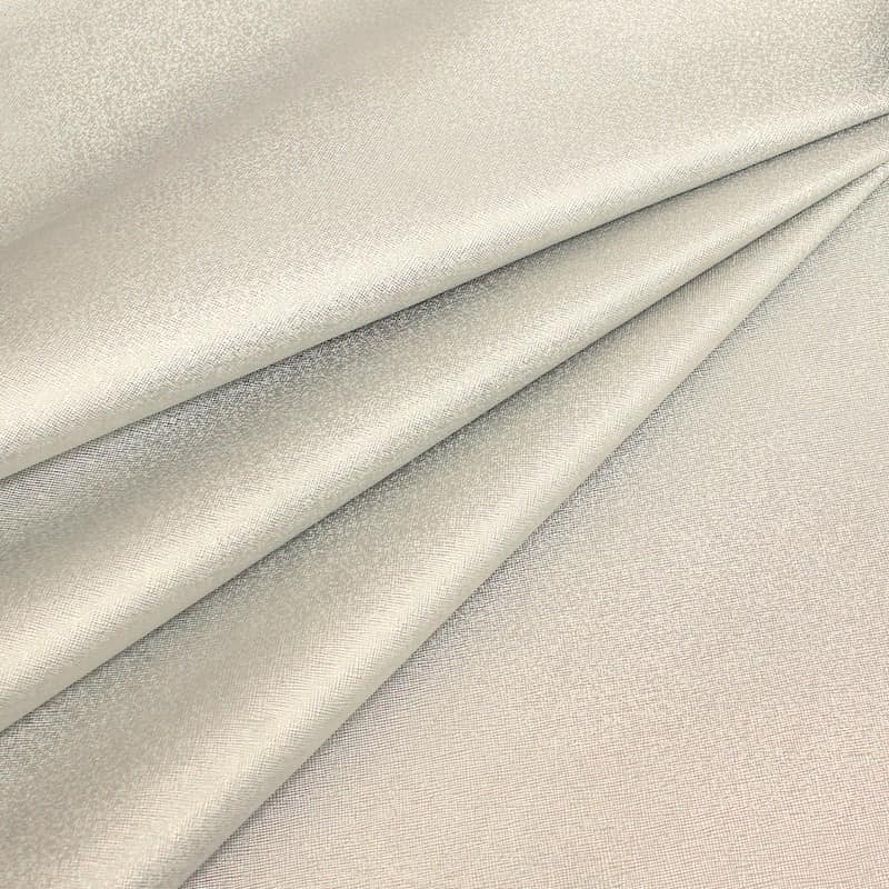 Fabric in PVC and polyester - silver 