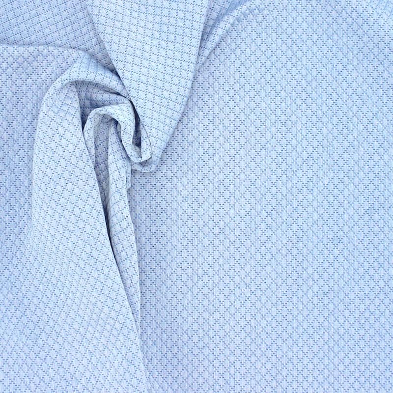 Jacquard fabric with rhombs - blue