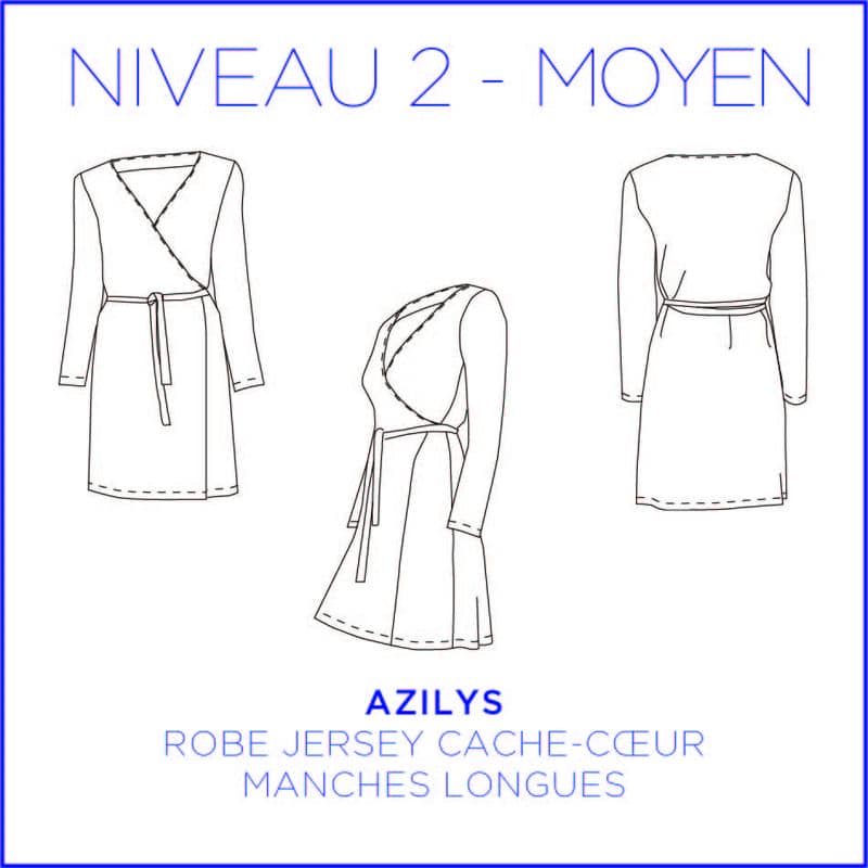 Patroon voor vrouwen jurk Azilys