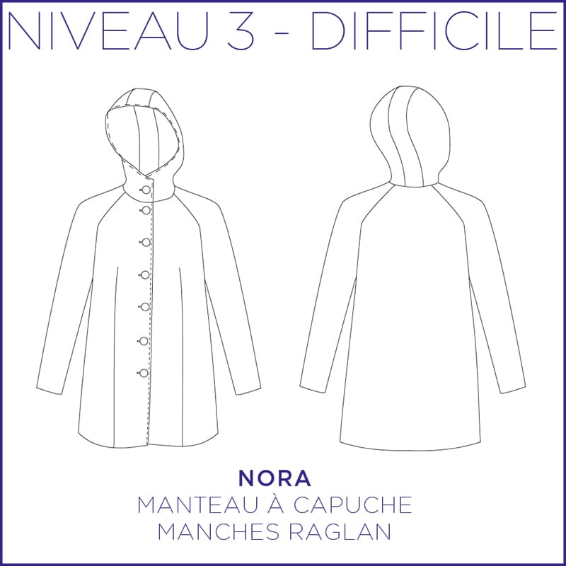 Patroon voor  vrouwen jas Nora