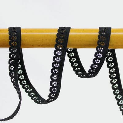 Flat lingerie elastic 13mm - black