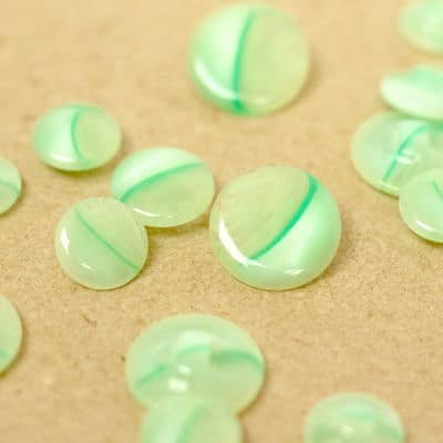 Round resin button - sea green