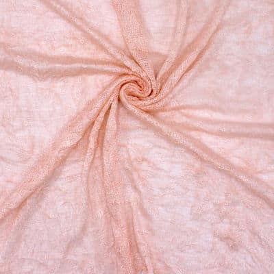 Knit fabric - peach-colored