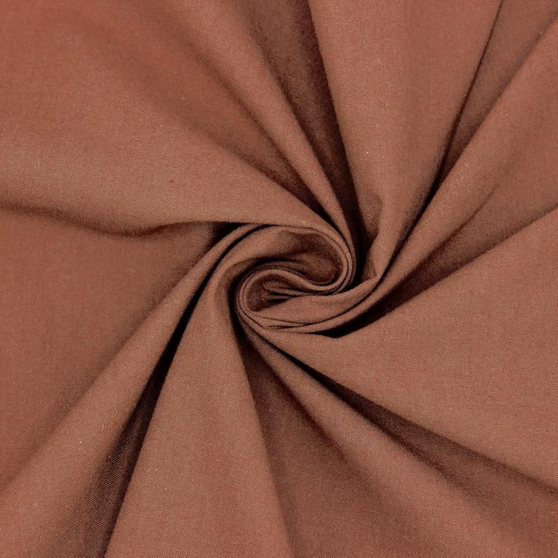Tissu en coton brun