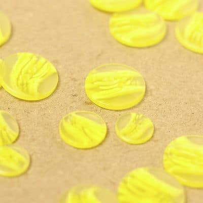 Transparent button - sulphur yellow